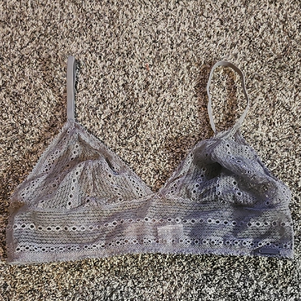 Calvin Klein Lace Bralette in Gray